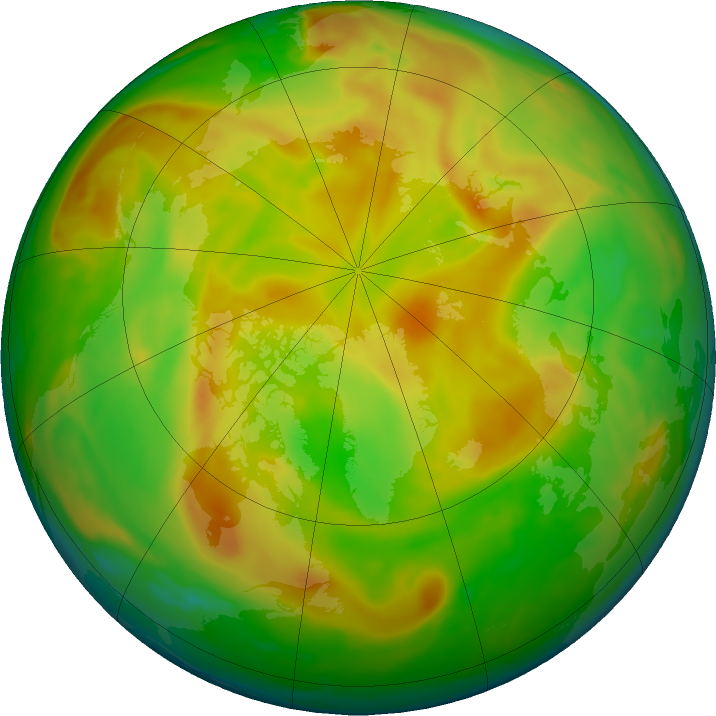 Arctic ozone map for 29 May 2019
